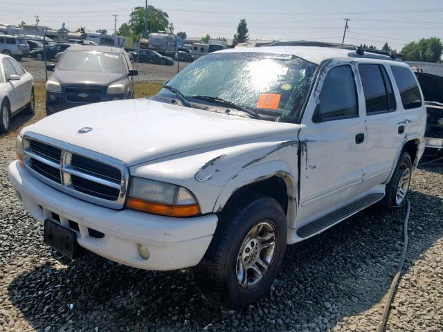 1D4HS58N13F564173 - 2003 DODGE DURANGO SL WHITE photo 2