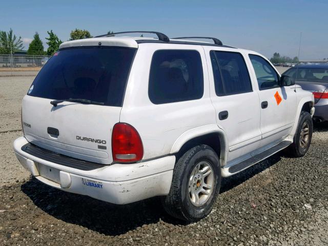 1D4HS58N13F564173 - 2003 DODGE DURANGO SL WHITE photo 4