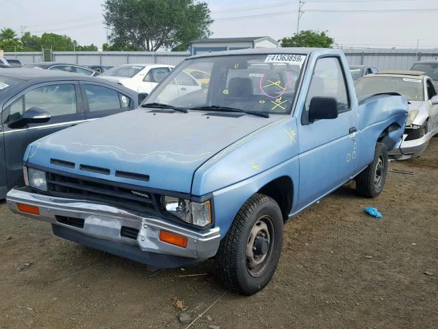 1N6ND11SXKC402185 - 1989 NISSAN D21 SHORT BLUE photo 2