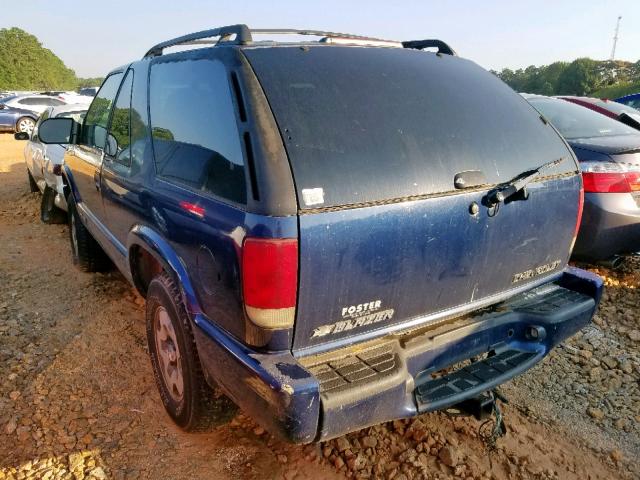 1GNCT18X53K106942 - 2003 CHEVROLET BLAZER BLUE photo 3