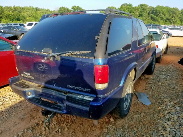 1GNCT18X53K106942 - 2003 CHEVROLET BLAZER BLUE photo 4