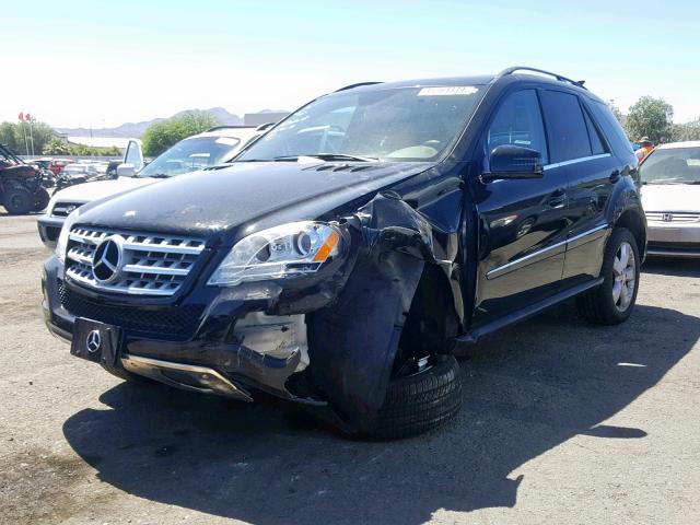 4JGBB5GBXBA659204 - 2011 MERCEDES-BENZ ML 350 BLACK photo 2