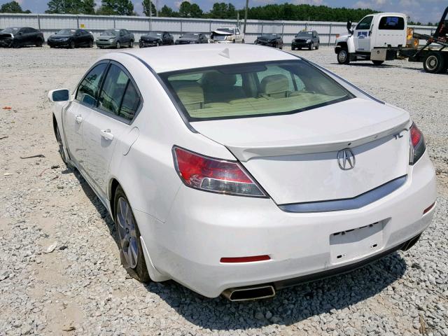 19UUA8F58DA016691 - 2013 ACURA TL TECH WHITE photo 3