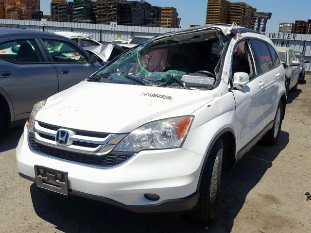 5J6RE4H70BL116232 - 2011 HONDA CR-V EXL WHITE photo 2