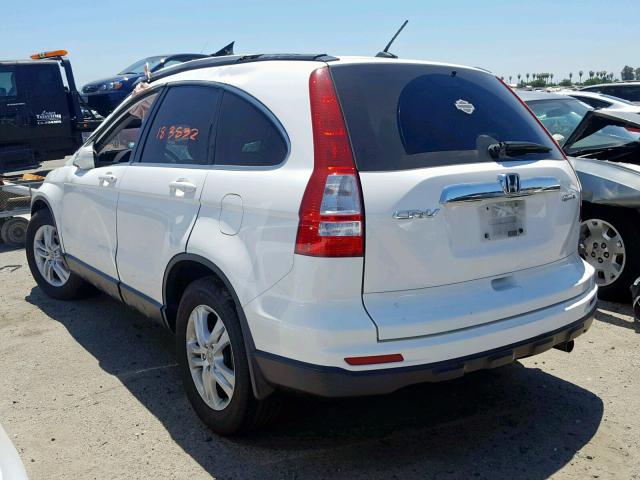 5J6RE4H70BL116232 - 2011 HONDA CR-V EXL WHITE photo 3