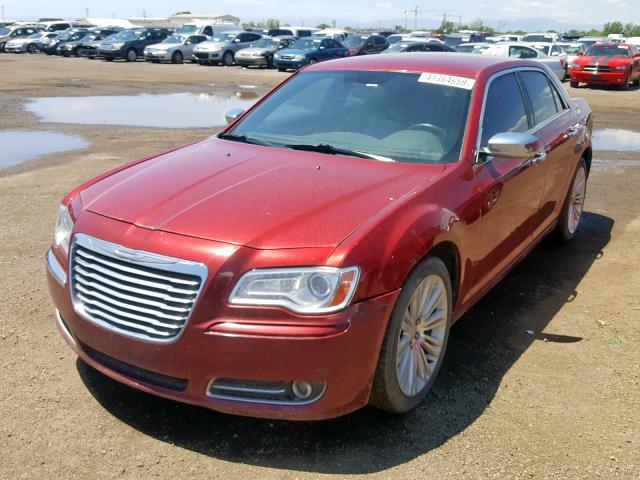 2C3CCACGXCH200763 - 2012 CHRYSLER 300 LIMITE BURGUNDY photo 2