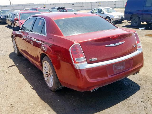 2C3CCACGXCH200763 - 2012 CHRYSLER 300 LIMITE BURGUNDY photo 3