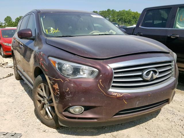 5N1AL0MM4DC335321 - 2013 INFINITI JX35 BURGUNDY photo 1