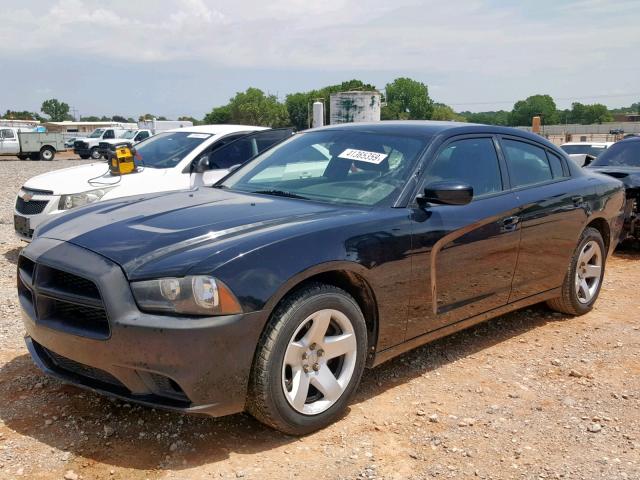 2C3CDXAT8DH593390 - 2013 DODGE CHARGER PO BLACK photo 2