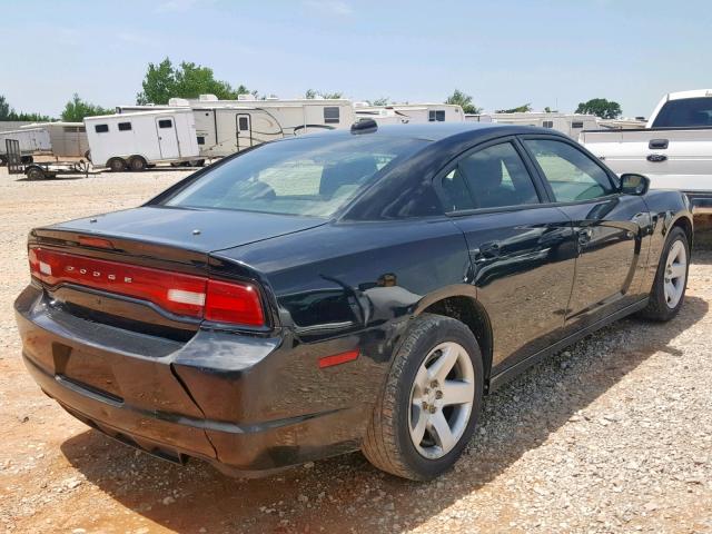 2C3CDXAT8DH593390 - 2013 DODGE CHARGER PO BLACK photo 4