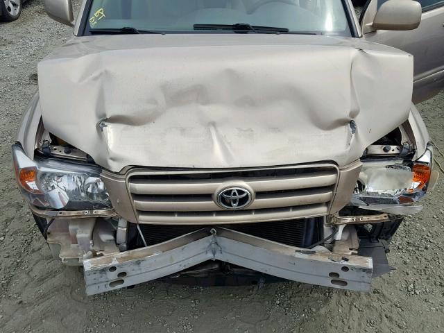 JTEGP21A440019911 - 2004 TOYOTA HIGHLANDER GOLD photo 7