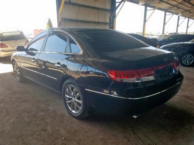 KMHFC46F27A153516 - 2007 HYUNDAI AZERA SE BLACK photo 3