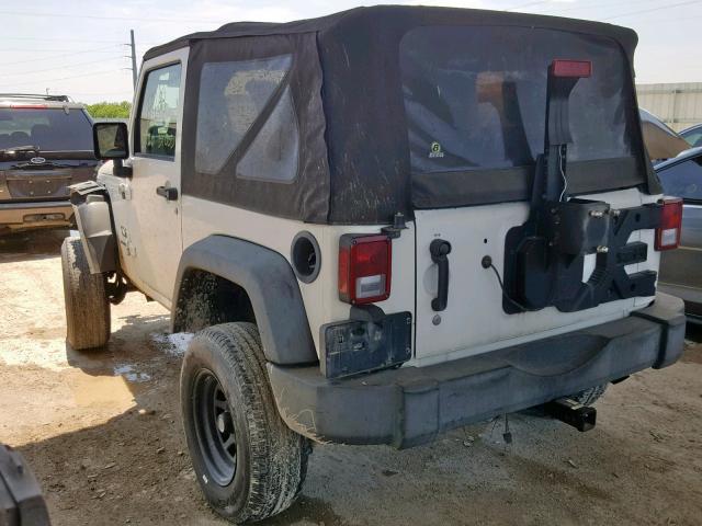 1J4FA24139L700770 - 2009 JEEP WRANGLER X WHITE photo 3