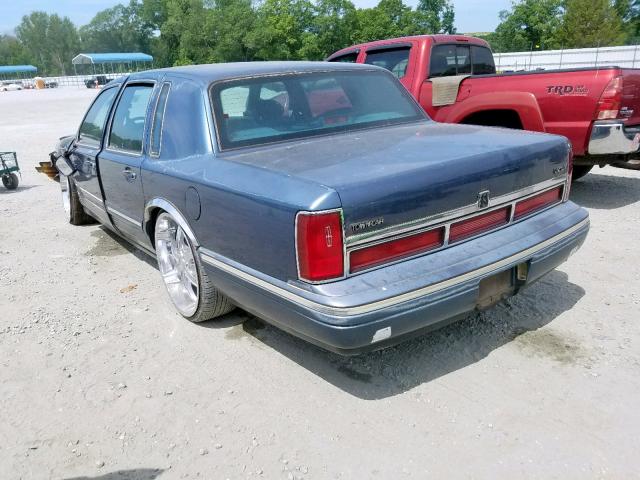 1LNLM81W4TY655489 - 1996 LINCOLN TOWN CAR E BLUE photo 3