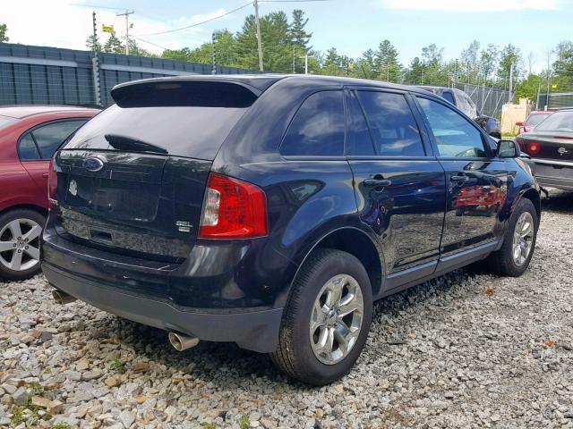 2FMDK4JC0DBC52536 - 2013 FORD EDGE SEL BLACK photo 4