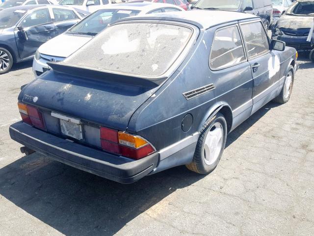 YS3AT35L7F1021732 - 1985 SAAB 900 BLUE photo 4