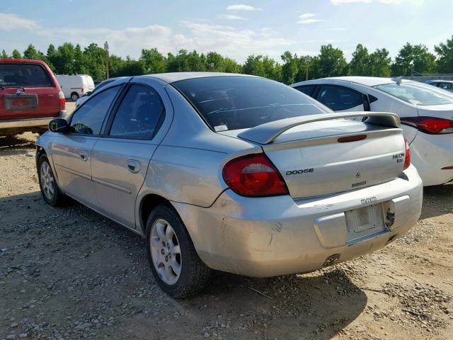 1B3ES56CX4D521824 - 2004 DODGE NEON SXT SILVER photo 3