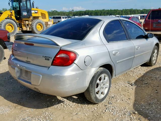 1B3ES56CX4D521824 - 2004 DODGE NEON SXT SILVER photo 4