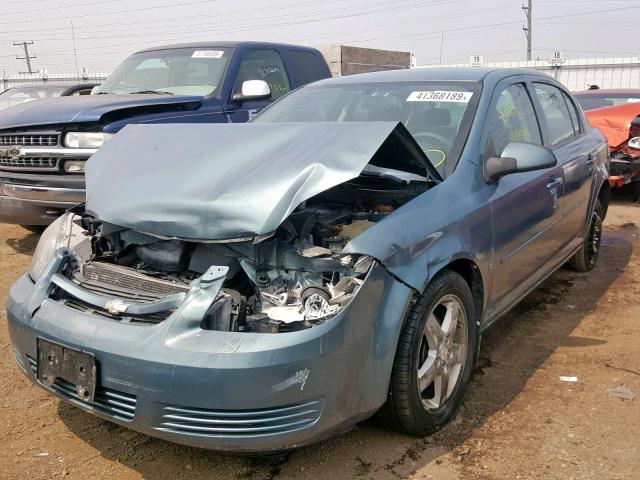 1G1AT58H197250492 - 2009 CHEVROLET COBALT LT GREEN photo 2