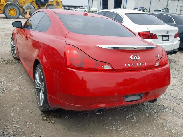 JN1CV6EK9CM423395 - 2012 INFINITI G37 BASE RED photo 3