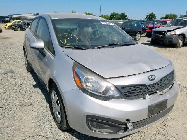 KNADM4A38D6244761 - 2013 KIA RIO LX SILVER photo 1