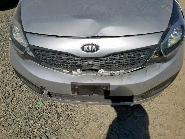 KNADM4A38D6244761 - 2013 KIA RIO LX SILVER photo 9