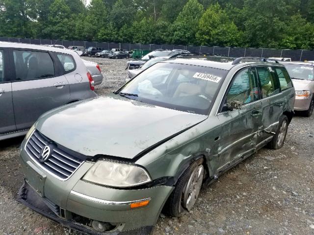 WVWWH63B63E417455 - 2003 VOLKSWAGEN PASSAT GLX GREEN photo 2