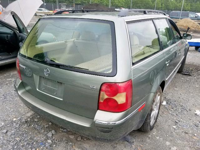 WVWWH63B63E417455 - 2003 VOLKSWAGEN PASSAT GLX GREEN photo 4