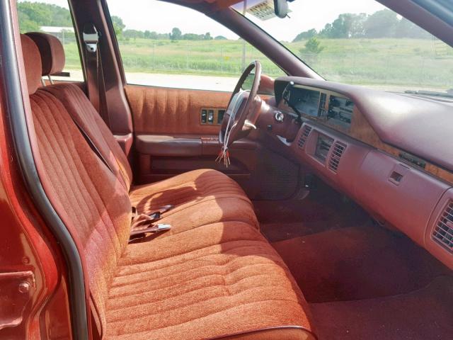 1G1BL53E7NR139378 - 1992 CHEVROLET CAPRICE BURGUNDY photo 5