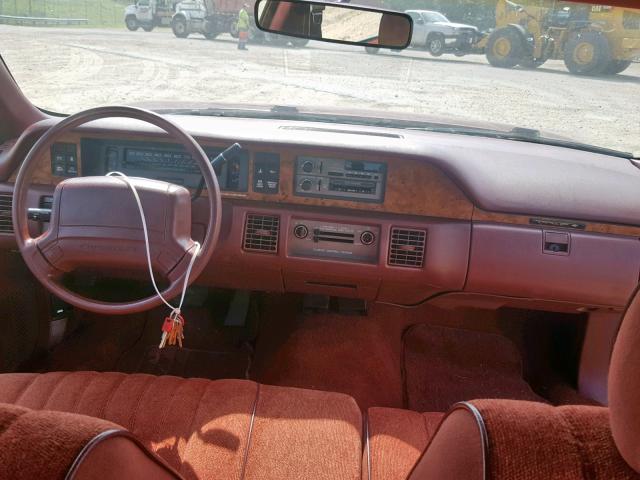 1G1BL53E7NR139378 - 1992 CHEVROLET CAPRICE BURGUNDY photo 9