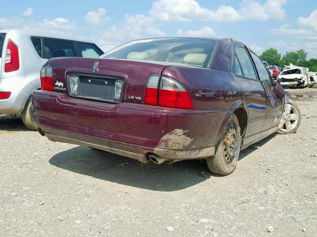 1LNFM87AX6Y602373 - 2006 LINCOLN LS BURGUNDY photo 4