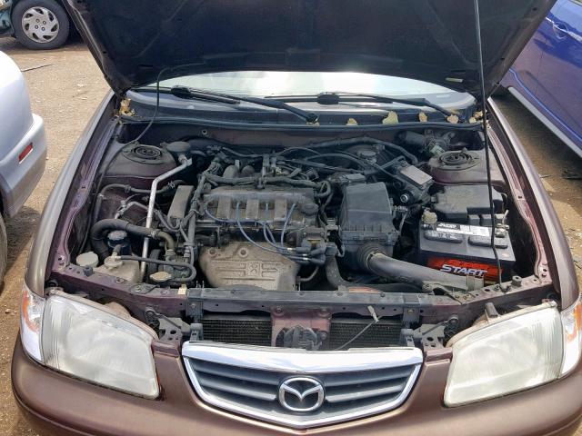 1YVGF22C515209622 - 2001 MAZDA 626 RED photo 7