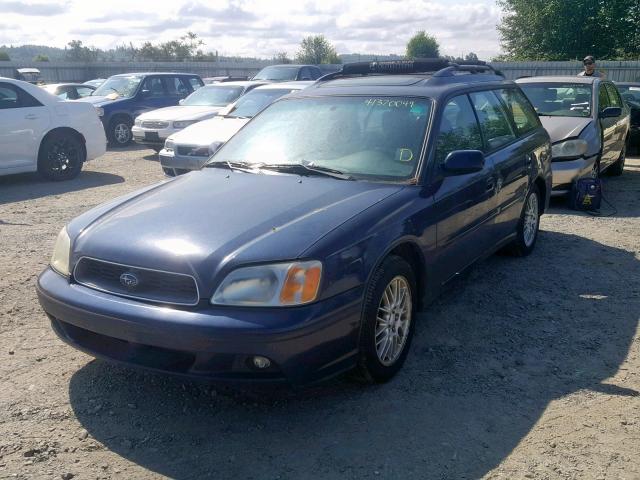 4S3BH635837305852 - 2003 SUBARU LEGACY L BLUE photo 2