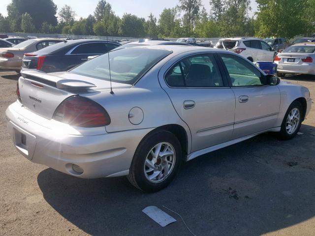 1G2NE52E75M147899 - 2005 PONTIAC GRAND AM S SILVER photo 4