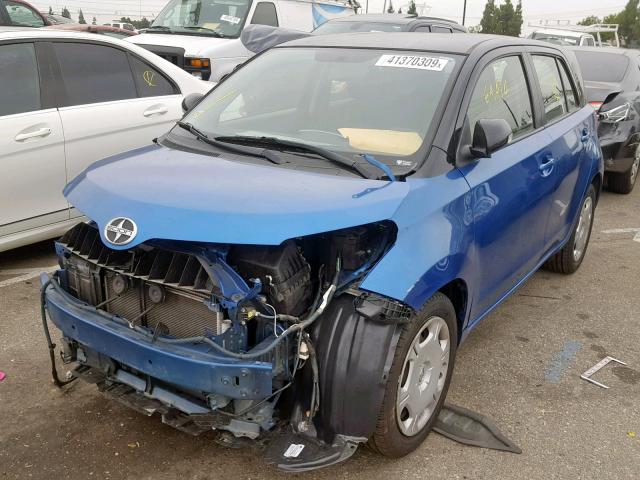 JTKKUPB4XD1036938 - 2013 TOYOTA SCION XD BLUE photo 2