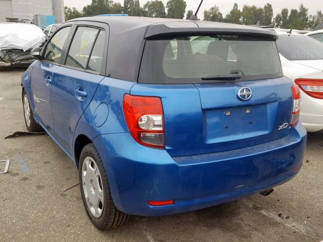 JTKKUPB4XD1036938 - 2013 TOYOTA SCION XD BLUE photo 3