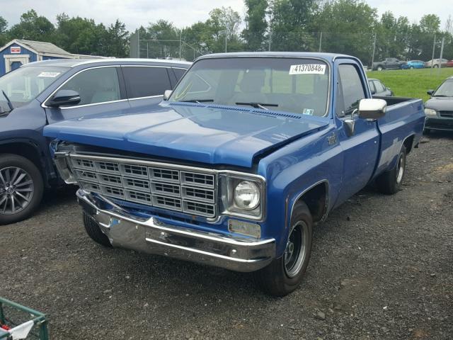 CCU147F484065 - 1977 CHEVROLET C-10 BLUE photo 2