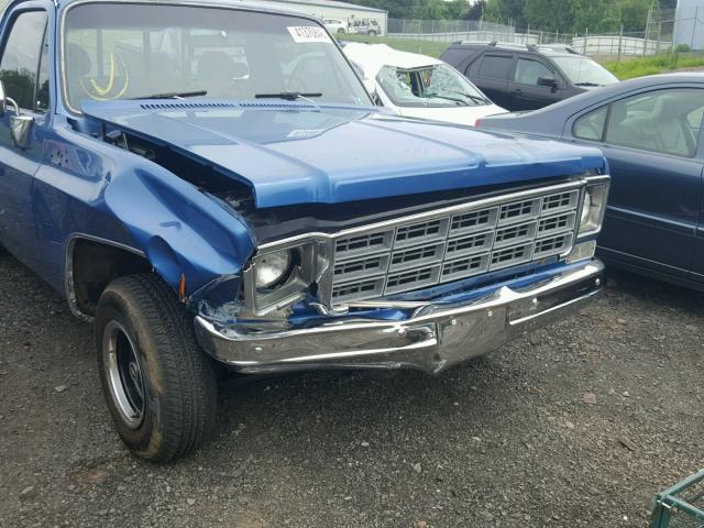 CCU147F484065 - 1977 CHEVROLET C-10 BLUE photo 9