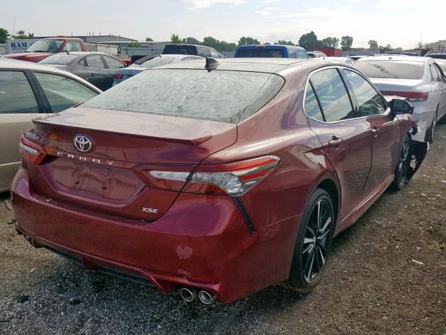 4T1BZ1HK6JU505735 - 2018 TOYOTA CAMRY XSE RED photo 4