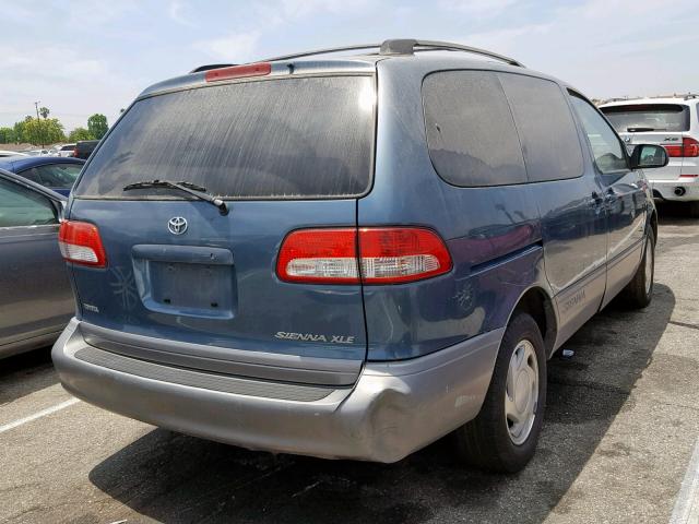 4T3ZF13C82U487853 - 2002 TOYOTA SIENNA LE BLUE photo 4