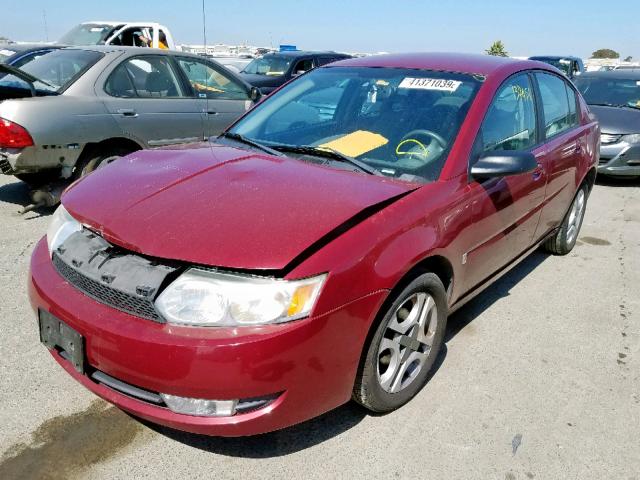 1G8AL54F74Z146642 - 2004 SATURN ION LEVEL RED photo 2