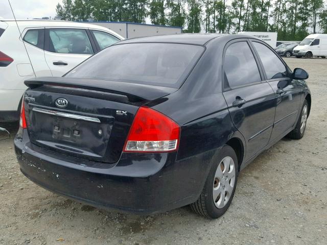 KNAFE221495631697 - 2009 KIA SPECTRA EX BLACK photo 4