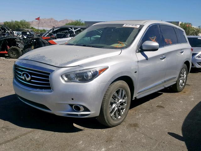 5N1AL0MM7DC304094 - 2013 INFINITI JX35 SILVER photo 2