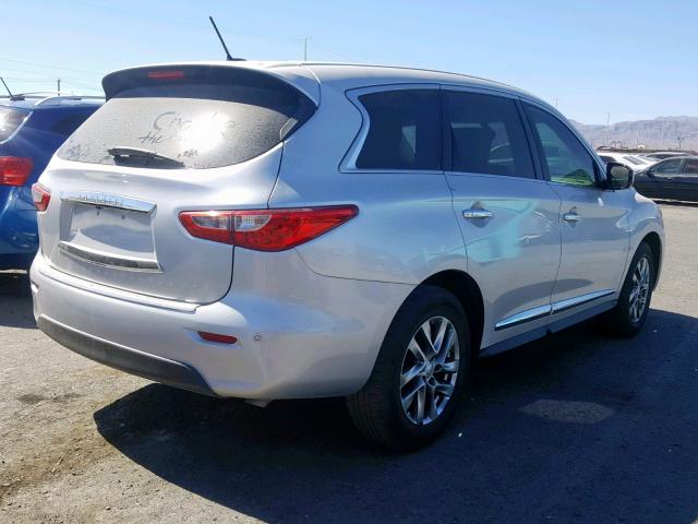 5N1AL0MM7DC304094 - 2013 INFINITI JX35 SILVER photo 4