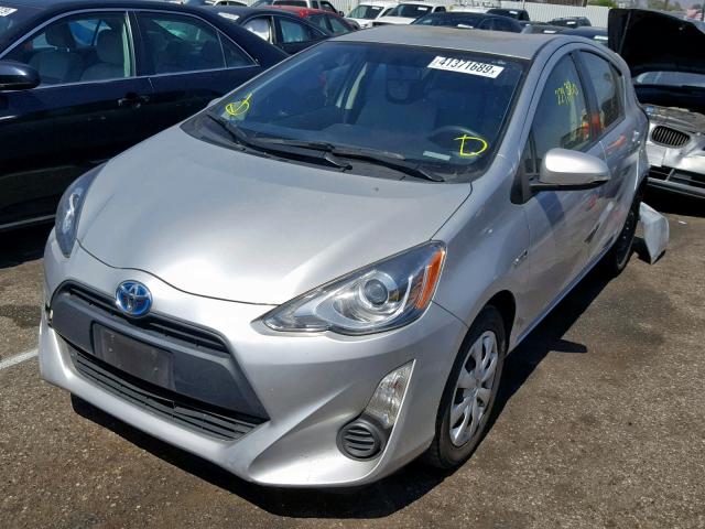 JTDKDTB38F1578338 - 2015 TOYOTA PRIUS C SILVER photo 2