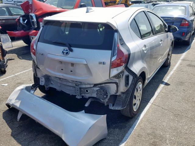 JTDKDTB38F1578338 - 2015 TOYOTA PRIUS C SILVER photo 4