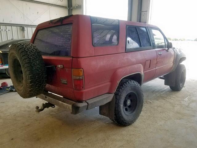 JT4RN62S9H0180522 - 1987 TOYOTA 4RUNNER RN RED photo 4