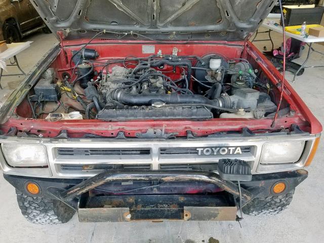 JT4RN62S9H0180522 - 1987 TOYOTA 4RUNNER RN RED photo 7