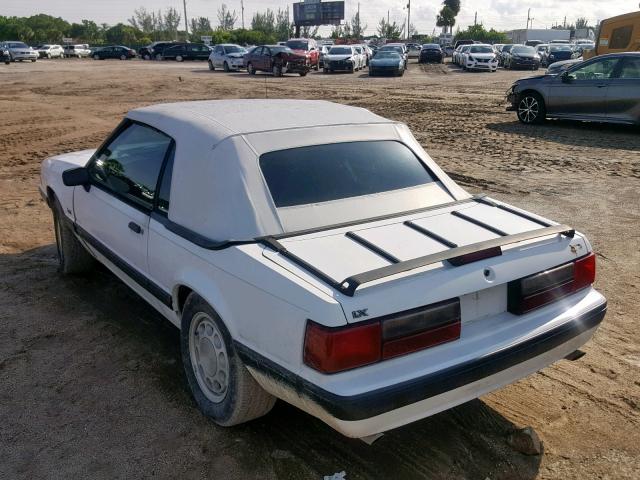 1FACP44E5LF144415 - 1990 FORD MUSTANG LX WHITE photo 3