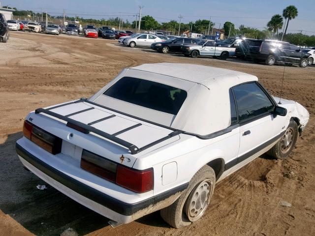 1FACP44E5LF144415 - 1990 FORD MUSTANG LX WHITE photo 4